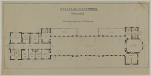 217627 Plattegrond van de begane grond en de eerste verdieping van Paviljoen I en II van het Stads- en Academisch ...